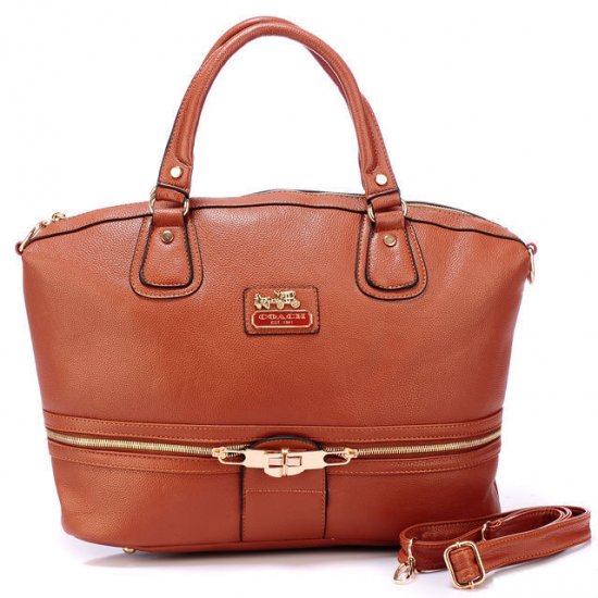 Coach Zip In Logo Large Brown Satchels BJM | Coach Outlet Canada